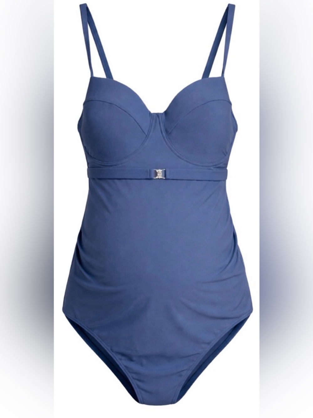 Seraphine Maternity Magenta One piece swimsuit with belt - large - Picture 4 of 4